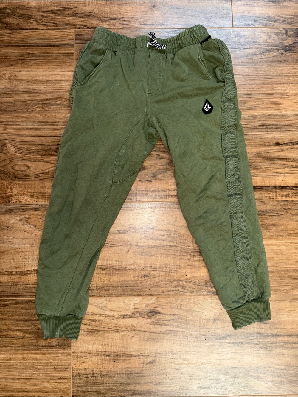Volcom Kids Olive Jogger Pants with Side Panel